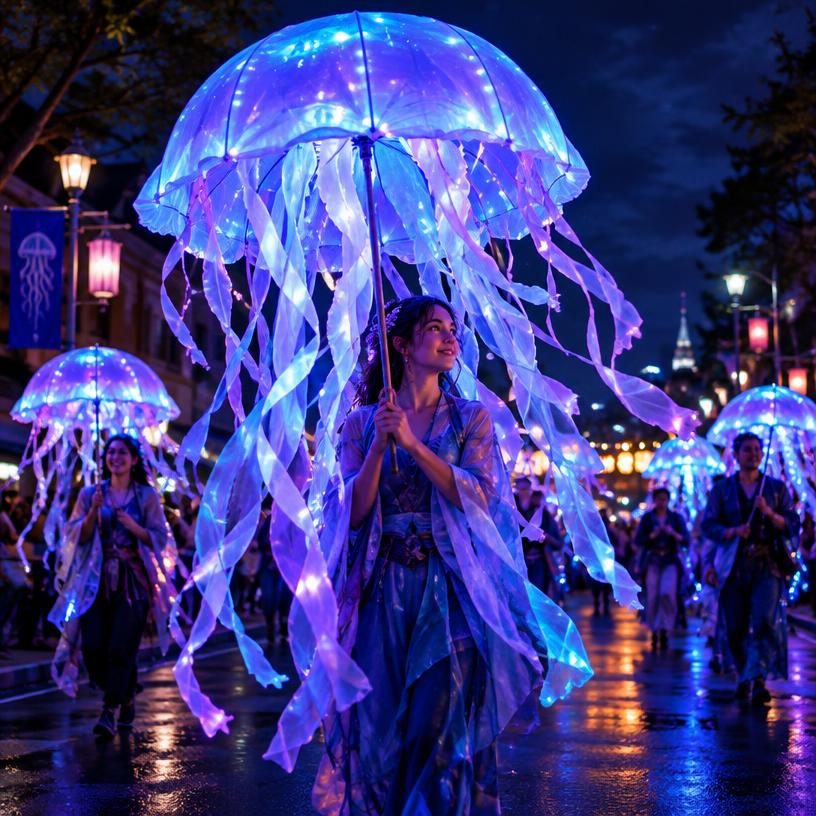 Illustrative concept: Jellyfish Umbrella